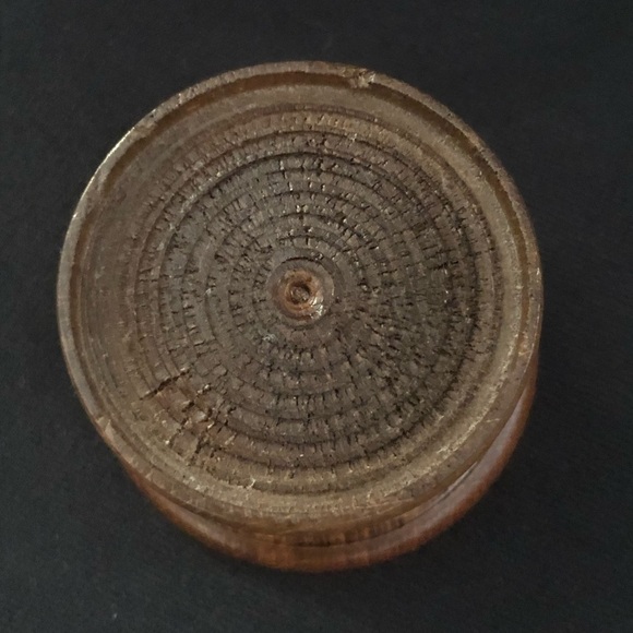 Vintage Turned Wooden Candle Holder - Made in Italy - 2 1/4” - Picture 4 of 8